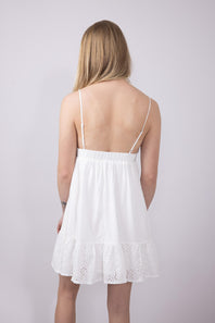 Illa Illa Eyelet Mini Dress for Women in White