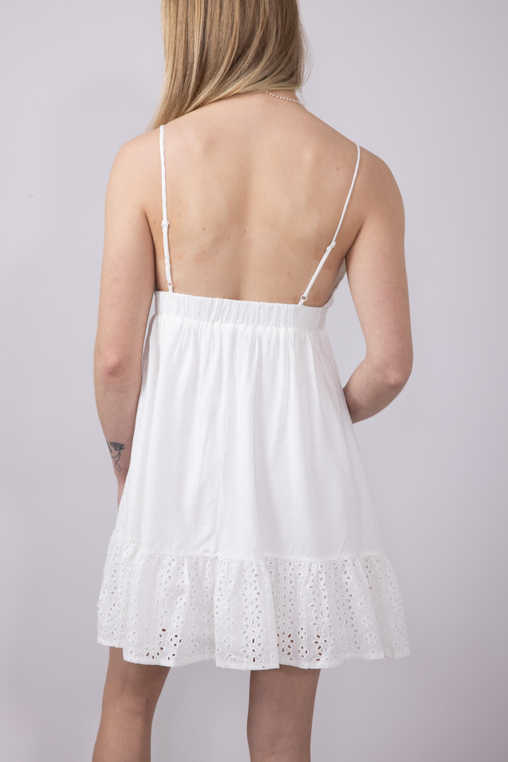 Illa Illa Eyelet Mini Dress for Women in White
