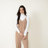 Illa Illa Ribbed Knit Onesie Jumpsuit for Women in Brown