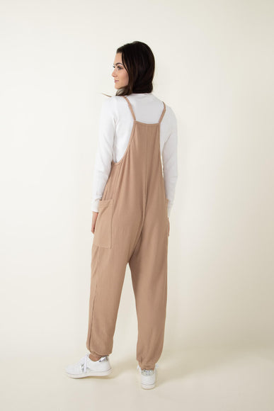 Illa Illa Ribbed Knit Onesie Jumpsuit for Women in Brown