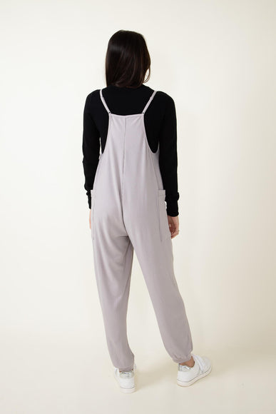 Illa Illa Ribbed Knit Onesie Jumpsuit for Women in Grey