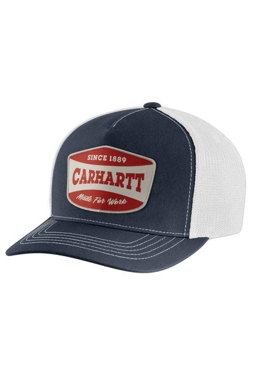 Carhartt Canvas Patch Trucker Hat in Navy