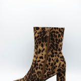 IVY-1 Block Heeled Booties for Women in Leopard
