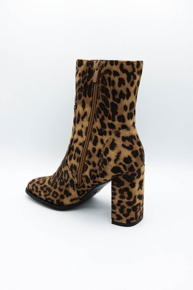 IVY-1 Block Heeled Booties for Women in Leopard