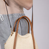 Brynee Satchel Bag for Women in Natural 