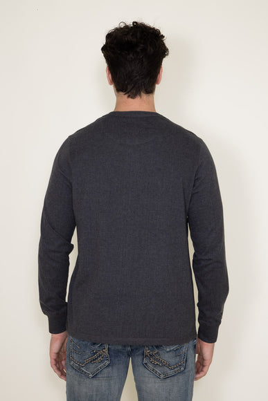 Jersey Henley Shirt for Men in Charcoal