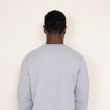 Jersey Henley Shirt for Men in Heather Grey