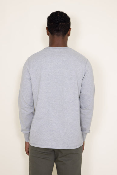 Jersey Henley Shirt for Men in Heather Grey