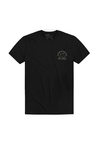 Jetty California Wildfire Relief T-Shirt for Men in Black
