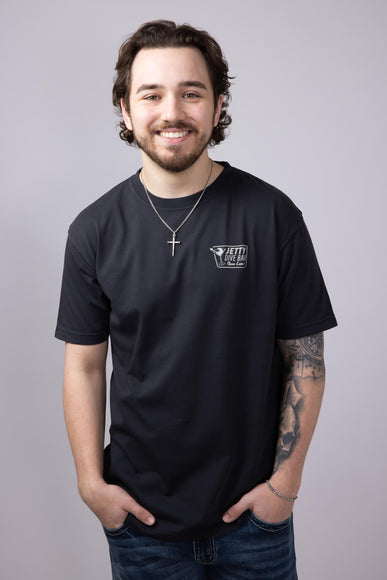 Jetty Dive Bar T-Shirt for Men in Black