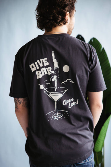 Jetty Dive Bar T-Shirt for Men in Black