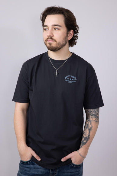 Jetty Division T-Shirt for Men in Black