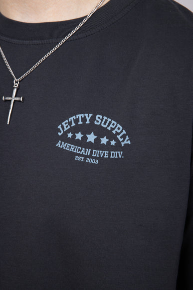 Jetty Division T-Shirt for Men in Black