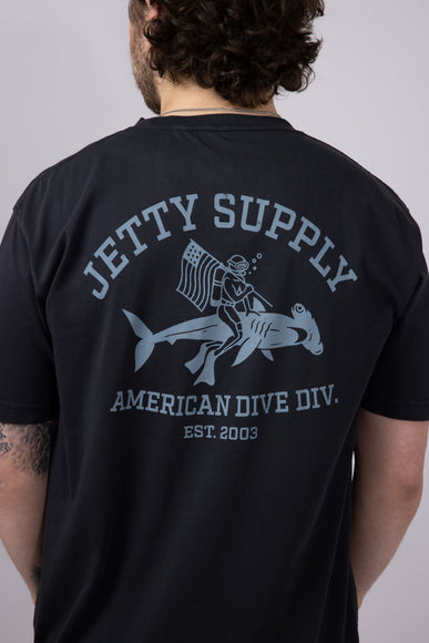 Jetty Division T-Shirt for Men in Black