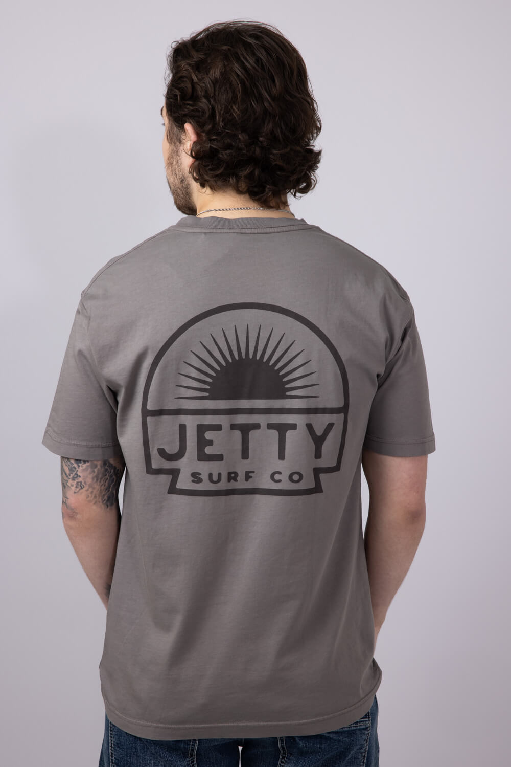 Jetty Sunbeam Pocket T-Shirt for Men in Cinder