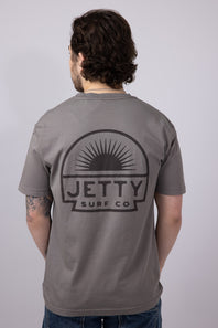 Jetty Sunbeam Pocket T-Shirt for Men in Cinder