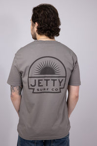Jetty Sunbeam Pocket T-Shirt for Men in Cinder
