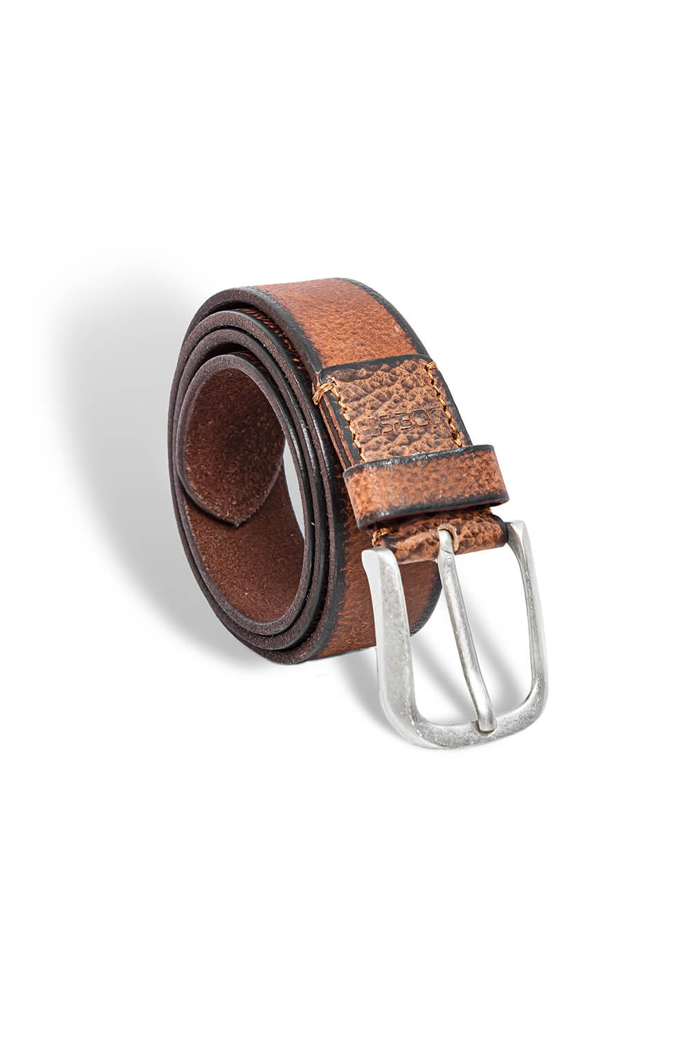 Leather Belt for Men in Cognac