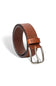 Smooth Leather Belt for Men in Cognac