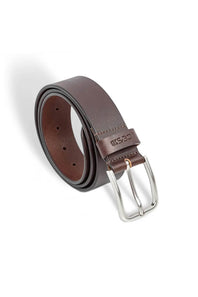 Smooth Leather Belt for Men in Cognac