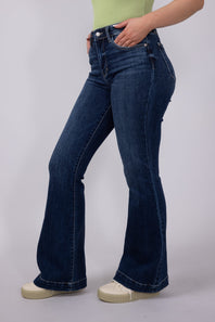 Judy Blue High Rise Dark Wash Trouser Flare Jeans for Women