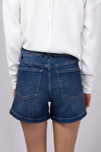 Judy Blue High Rise Double Button Waistband Denim Shorts for Women