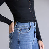 Judy Blue High Rise Fray Hem Bootcut Jeans for Women