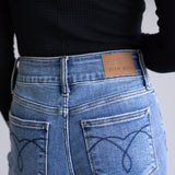 Judy Blue High Rise Fray Hem Bootcut Jeans for Women