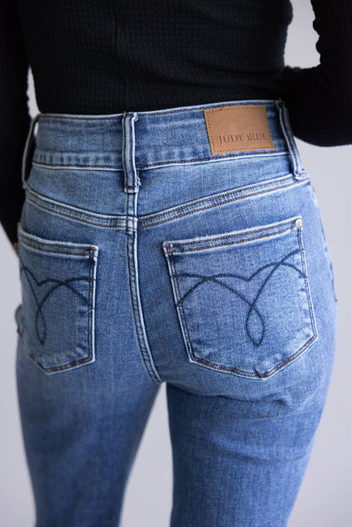 Judy Blue High Rise Fray Hem Bootcut Jeans for Women