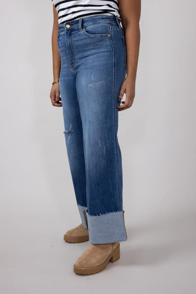 Judy Blue High-Rise Medium Wash Retro Wide Leg Jeans for Women
