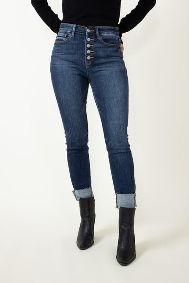 Judy Blue Jeans High Rise Button Fly Cut Off Skinny Jeans for Women