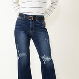 Judy Blue Jeans High Rise Distressed Wide Leg Jeans for Women