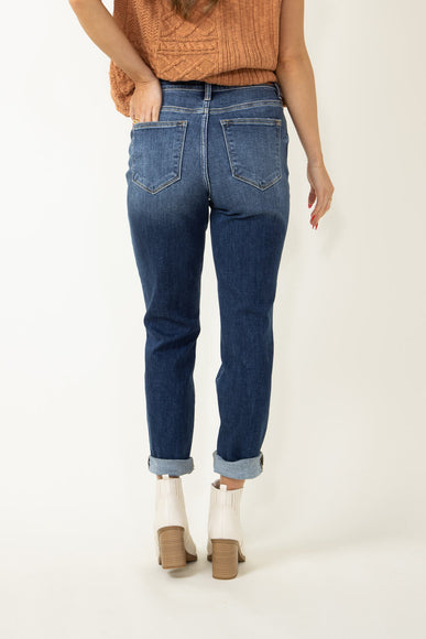 Judy Blue Jeans Mid Rise Cuffed Boyfriend Jeans for Women