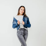 Judy Blue Jeans Destructed Denim Jacket for Women