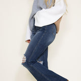 Judy Blue Jeans High Rise Fray Hem Flare Jeans for Women