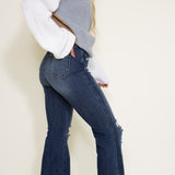 Judy Blue Jeans High Rise Fray Hem Flare Jeans for Women
