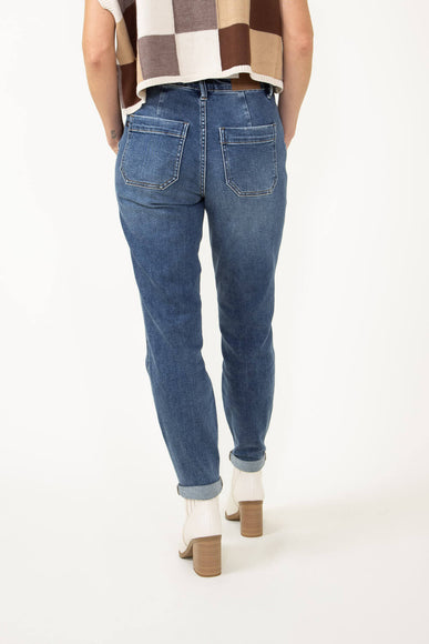 Judy Blue Jeans High Rise Elastic Drawstring Cuffed Denim Jogger for Women