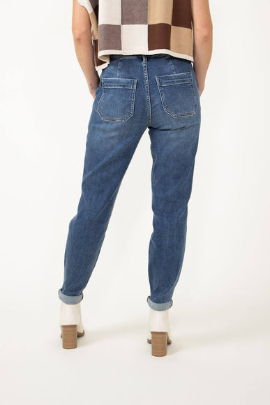 Judy Blue Jeans High Rise Elastic Drawstring Cuffed Denim Jogger for Women