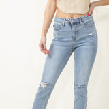 Judy Blue Mid Rise Distressed Skinny Jeans for Women