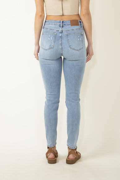 Judy Blue Mid Rise Distressed Skinny Jeans for Women