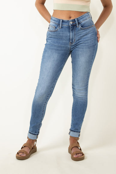 Judy Blue Mid Rise Vintage Skinny Jeans for Women