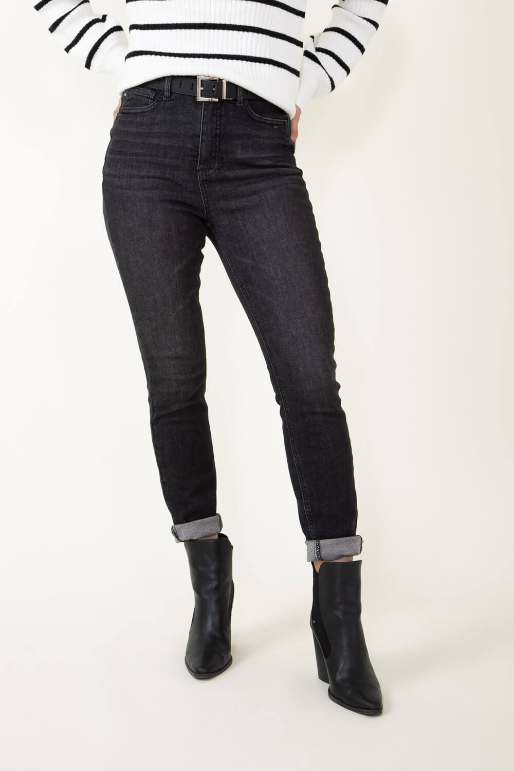 Judy Blue High Rise Tummy Control Skinny Jeans for Women in Black