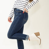 Judy Blue Jeans Mid Rise Vintage Raw Hem Skinny Jeans for Women