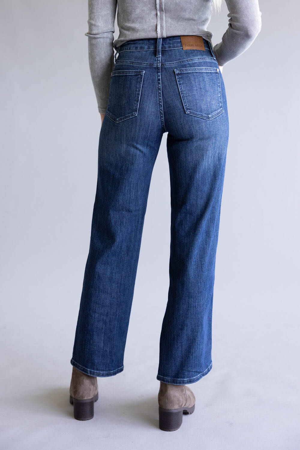Judy Blue Petite Mid-Rise Straight Leg Jeans for Women