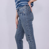 Judy Blue Vintage Mid-Rise Roll Cuff Boyfriend Jeans for Women