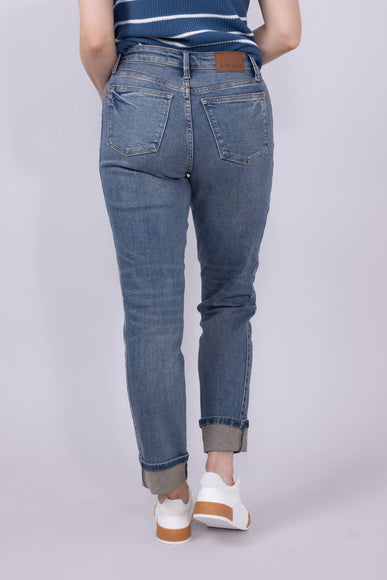 Judy Blue Vintage Mid-Rise Roll Cuff Boyfriend Jeans for Women