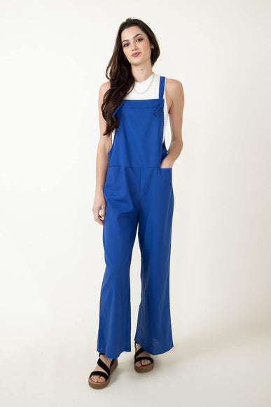 Jumpsuit with Knot Straps for Women in Blue
