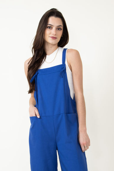 Jumpsuit with Knot Straps for Women in Blue
