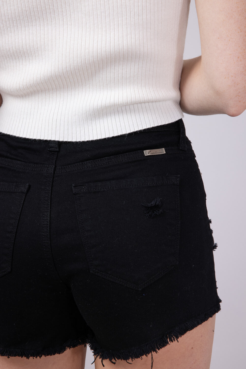 KanCan x Glik’s Best Friend Denim Shorts for Women in Black
