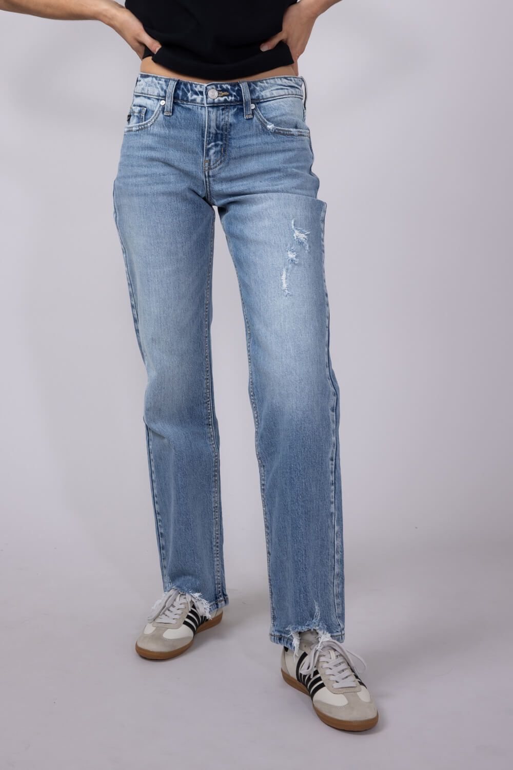 KanCan Mid Rise Straight Jeans for Women